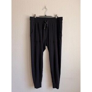 Branwyn Women's Merino Wool Joggers in Black Size LARGE